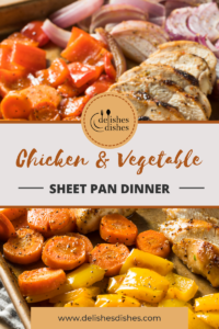Image of chicken and vegetable sheet pan dinner
